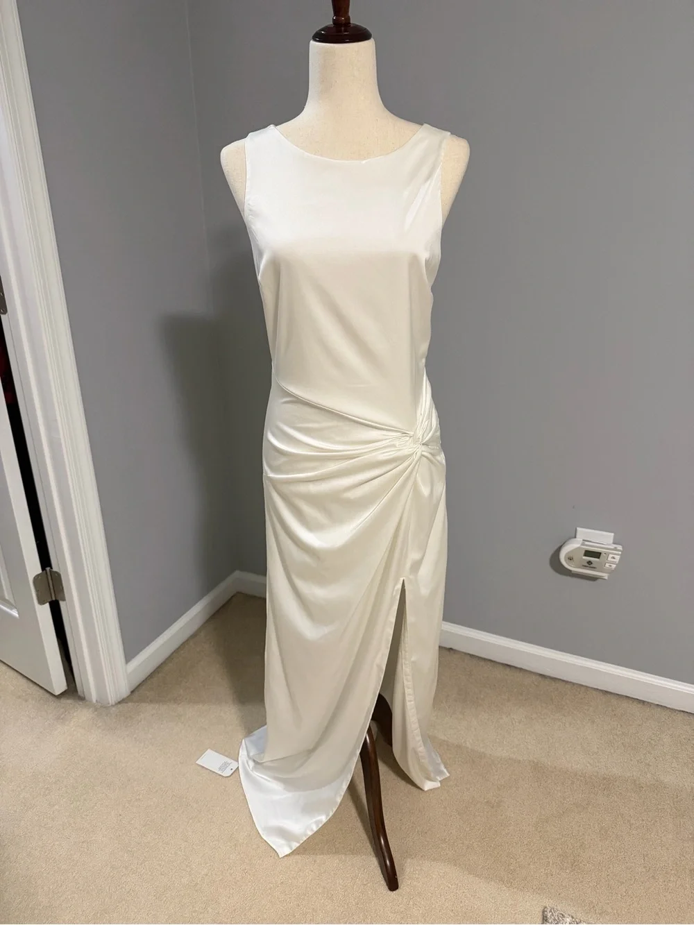 Abercrombie & Fitch White Satin Effect Dress